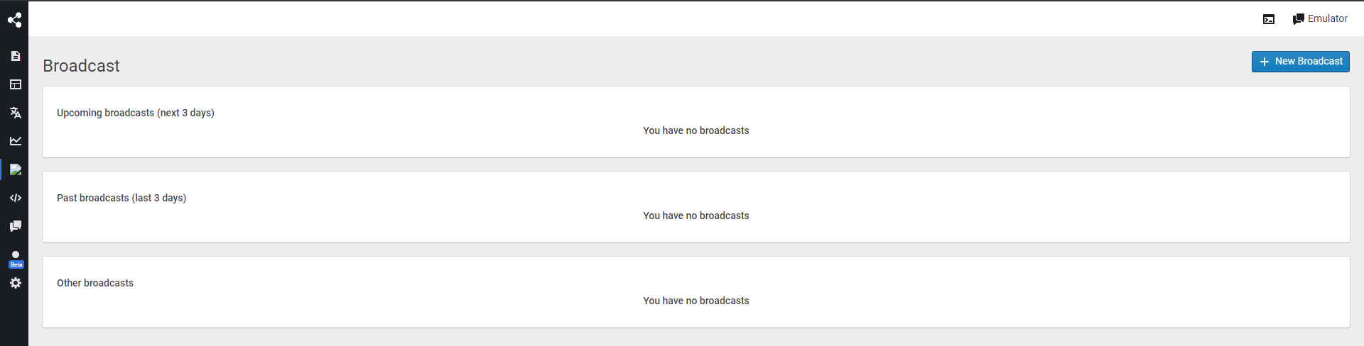 Broadcasting Module Interface